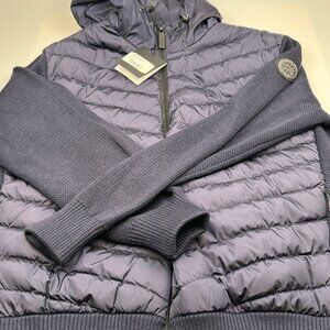 Canada Goose HyBridge Quilted Knit Hoody Men's Navy Marine XL Black Label NWT!